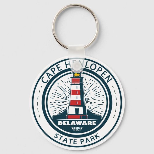 Cape Henlopen State Park Delaware Badge Sleutelhanger (Voorkant)