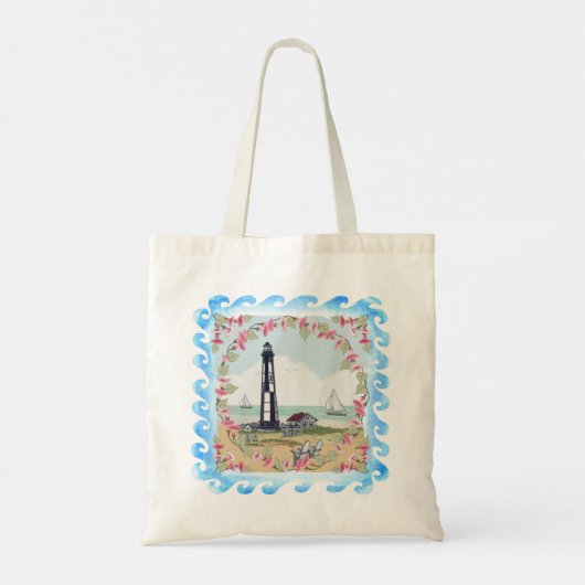 Cape Henry Lighthouse canvas tas (Achterkant)