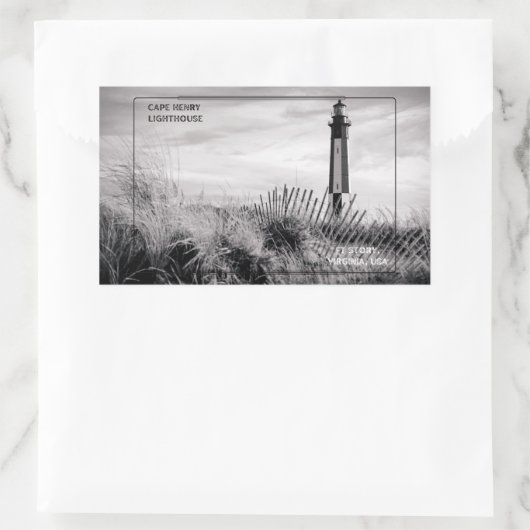 Cape Henry Lighthouse Rechthoekige Sticker (Tas)
