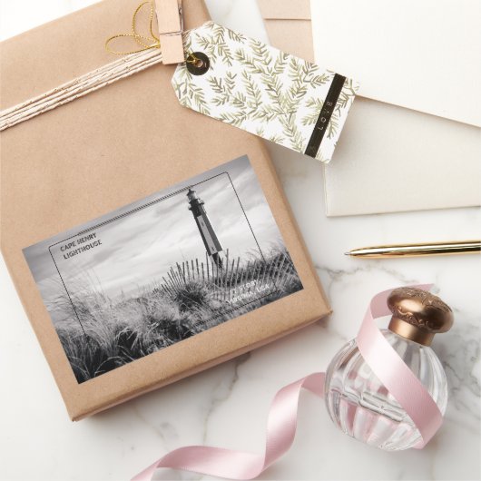 Cape Henry Lighthouse Rechthoekige Sticker (Geschenken)