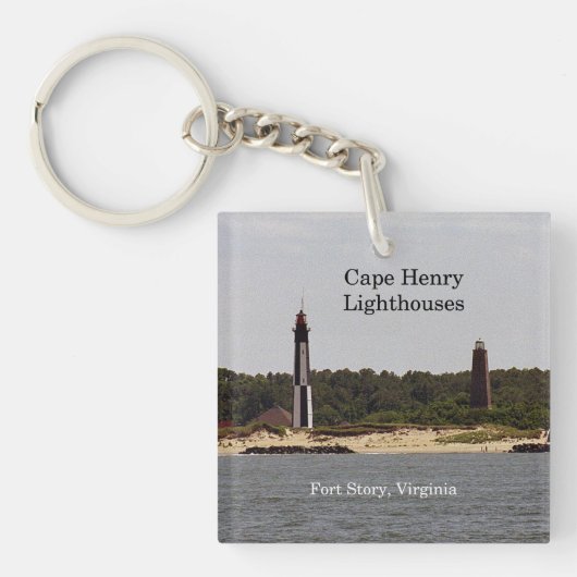 Cape Henry Lighthouse sleutelketen Sleutelhanger (Voorkant)