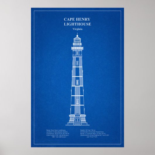 Cape Henry Lighthouse - Virginia – AD Poster (Voorkant)