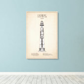 Cape Henry Lighthouse - Virginia - SBD Canvas Afdruk (Insitu (Houten vloer))