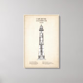 Cape Henry Lighthouse - Virginia - SBD Canvas Afdruk (Voorkant)