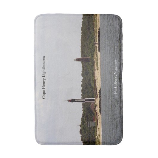Cape Henry Lighthouses badmat (Voorkant Verticaal)