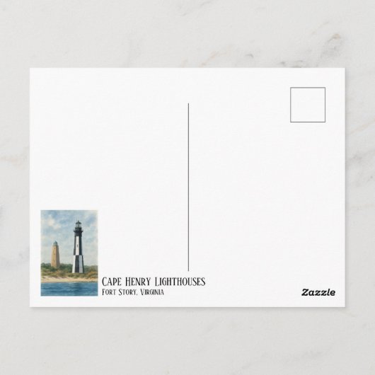 Cape Henry Lighthouses Briefkaart (Achterkant)
