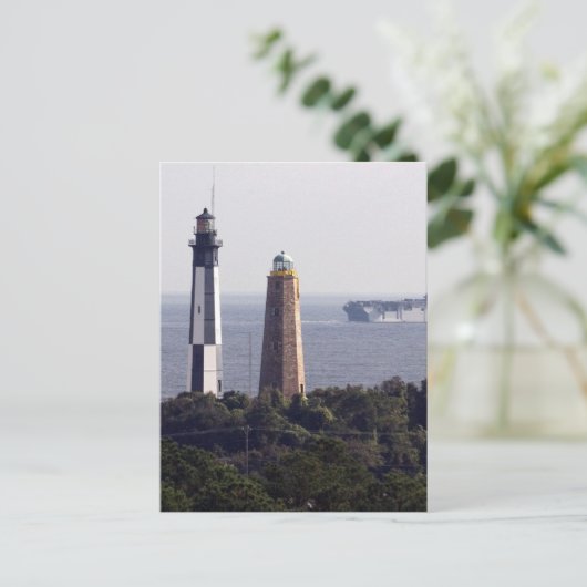 Cape Henry Lighthouses Briefkaart (Staand voorkant)