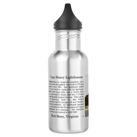 Cape Henry Lighthouses geschiedenis waterfles (Links)