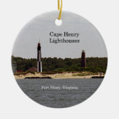 Cape Henry Lighthouses Keramisch Ornament (Voorkant)