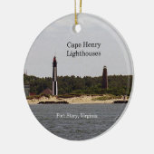 Cape Henry Lighthouses Keramisch Ornament (Links)