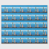 Cape Henry Lighthouses 's nachts Cadeaupapier (Vlak)