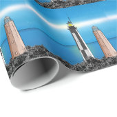 Cape Henry Lighthouses 's nachts Cadeaupapier (Rol Hoek)