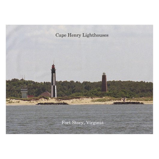 Cape Henry Lighthouses Tafelkleed (Voorkant (Horizontaal))