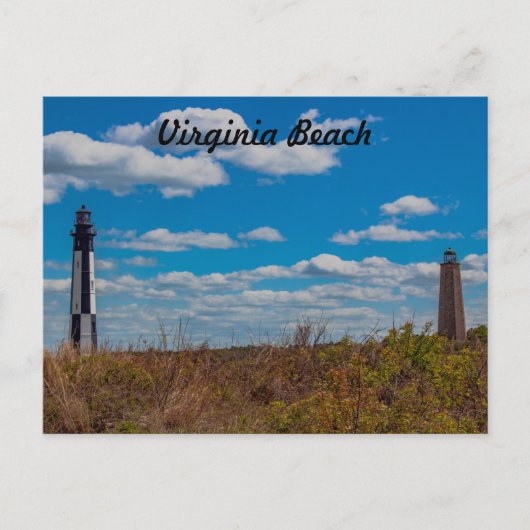 Cape Henry Lighthouses - Virginia Beach Briefkaart (Voorkant)