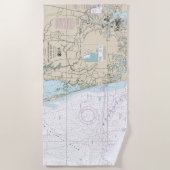 Cape Henry naar Currituck Beach Lichte nautische k Strandlaken (Voorkant)