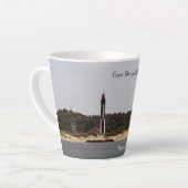 Cape Henry-vuurtoren latte mok (Linkerhoek)