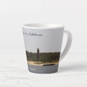 Cape Henry-vuurtoren latte mok (Rechterhoek)