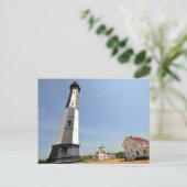 Cape Henry-vuurtoren met witte omheining Va. Beach Briefkaart (Staand voorkant)