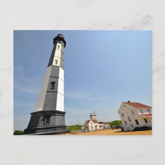 Cape Henry-vuurtoren met witte omheining Va. Beach Briefkaart (Voorkant)