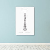 Cape Henry-vuurtoren - Virginia - BD Canvas Afdruk (Insitu (Houten vloer))