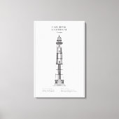 Cape Henry-vuurtoren - Virginia - BD Canvas Afdruk (Voorkant)