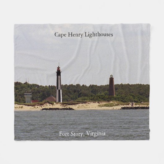 Cape Henry vuurtorens deken (Voorkant (Horizontaal))