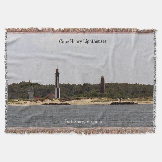 Cape Henry vuurtorens werpdeken Deken (Voorkant)