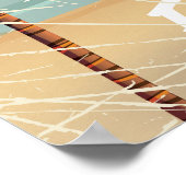 Cape Kennedy retro Saturn vijf raketten poster. Poster (Hoek)