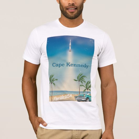 Cape Kennedy  Saturn poster met vijf raketten T-shirt (Voorkant)