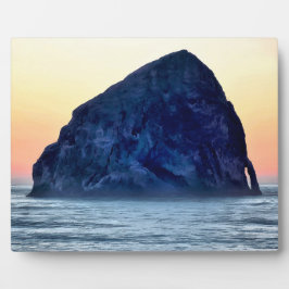 Cape Kiwanda Haystack Rock bij Sunset Fotoplaat