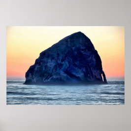 Cape Kiwanda Haystack Rock op Sunset in Oregon Poster