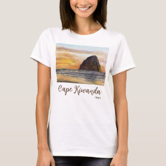 Cape Kiwanda Oregon Coast Zonsondergang Aquarel Sc T-shirt