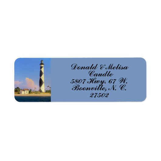 CAPE LOOKOUT LIGHTHOUSE ETIKET (Voorkant)