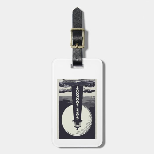 Cape Lookout Lighthouse North Carolina Maan Bagagelabel (Voorkant verticaal)