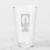 Cape Lookout Lighthouse North Carolina Maan Glas (Achterkant)