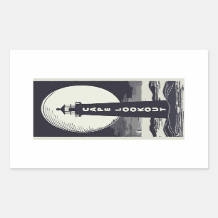 Cape Lookout Lighthouse North Carolina Maan Rechthoekige Sticker