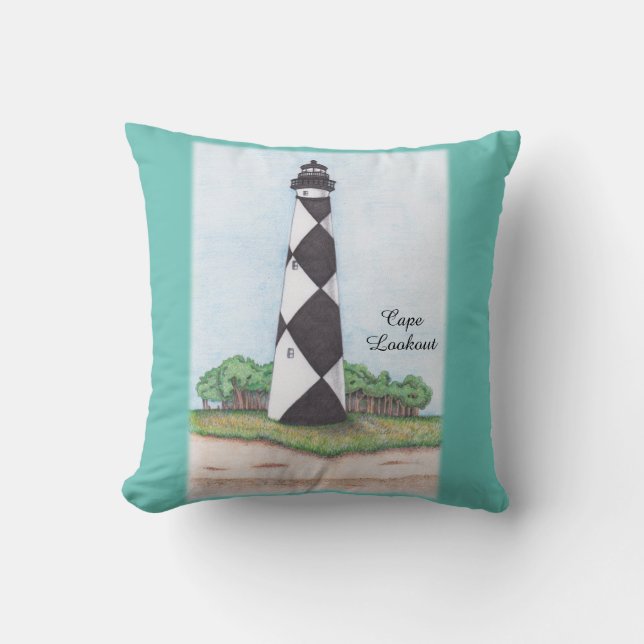Cape Lookout Lighthouse Worpillow Kussen (Voorkant)