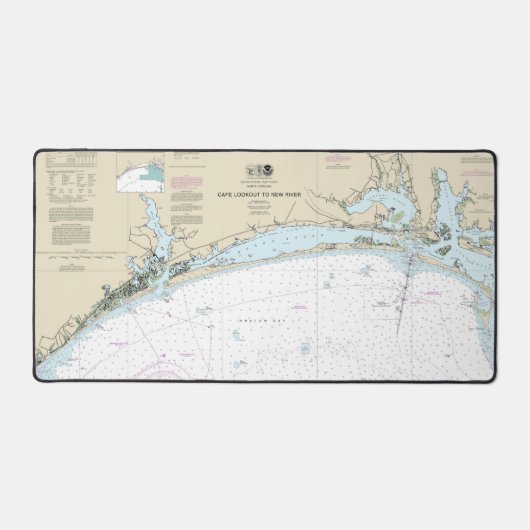 Cape Lookout naar New River Nautical Chart 11543 Bureaumat (Voorkant)