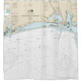 Cape Lookout naar New River Nautical Chart 11543 Douchegordijn (Voorkant)