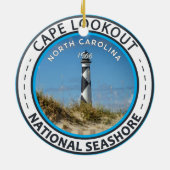 Cape Lookout National Seashore North Carolina Keramisch Ornament (Achterkant)