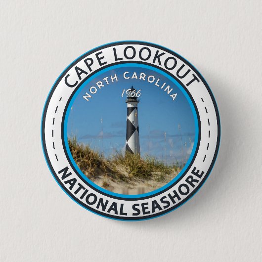 Cape Lookout National Seashore North Carolina Ronde Button 5,7 Cm (Voorkant)