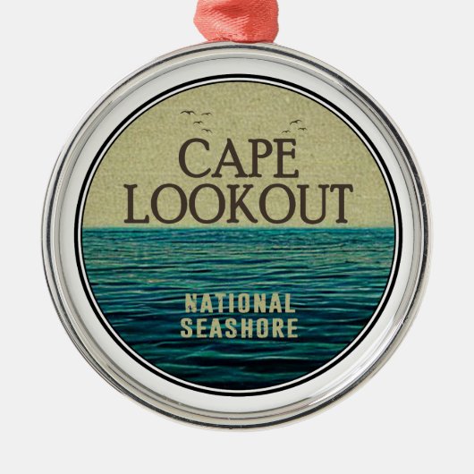 Cape Lookout National Seashore Ocean Birds Metalen Ornament (Voorkant)