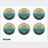 Cape Lookout National Seashore Ocean Birds Ronde Sticker (Vel)