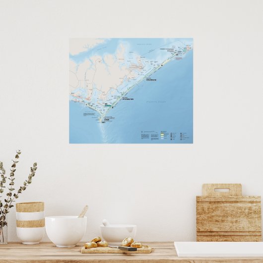 Cape Lookout National Seashore Poster (Keuken)