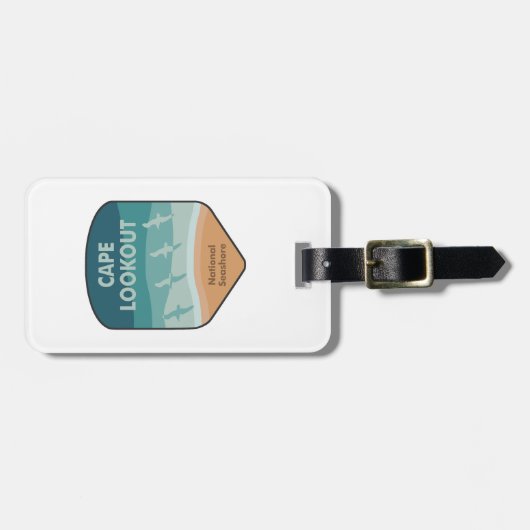 Cape Lookout National Seashore Seagulls Bagagelabel (Voorkant horizontaal)