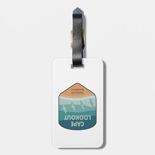 Cape Lookout National Seashore Seagulls Bagagelabel (Achterkant verticaal)