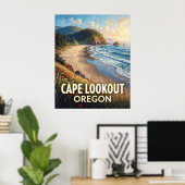 Cape Lookout State Park — Oregon Poster (Thuiskantoor)