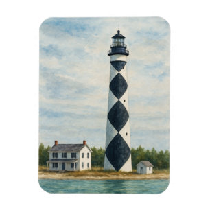 Cape Lookout Vuurtoren Aquarel Magneet