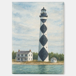 Cape Lookout Vuurtoren Aquarel Magneet