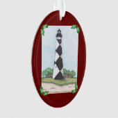 Cape Lookout Vuurtoren Kerst Ornament (voorkant)